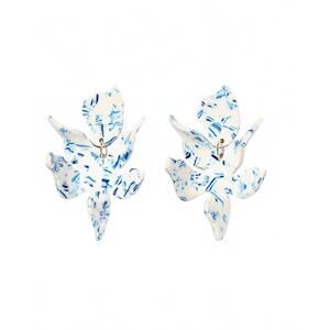 NEW LINNY CO flora earrings in blue china